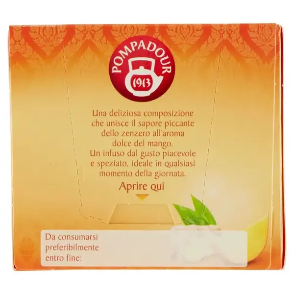 Pompadour Infuzie Ghirmbir Mango 10 Plic, Bax 12 buc